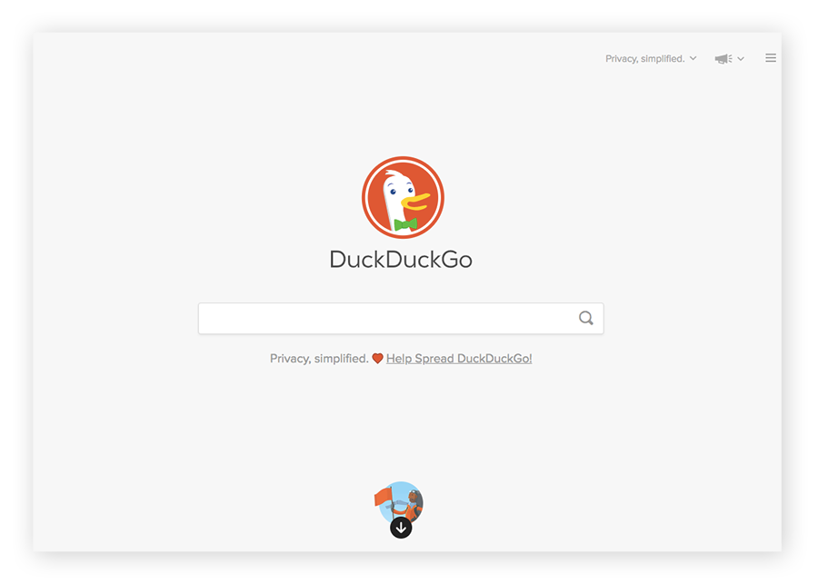 DuckDuckGo 暗网搜寻引擎主页